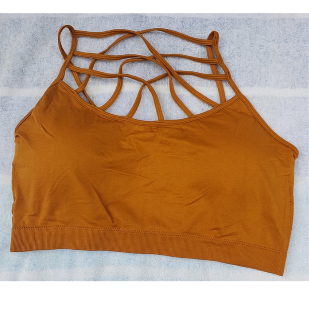 Cute rust colored strappy Bralette